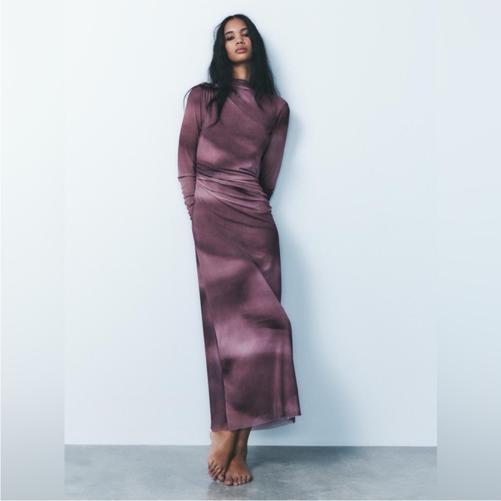 Zara draped tule dress
